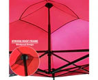 3x3m Pop Up Gazebo Outdoor Tent Folding Marquee Party Camping Market Canopy w/ Side Wall - red