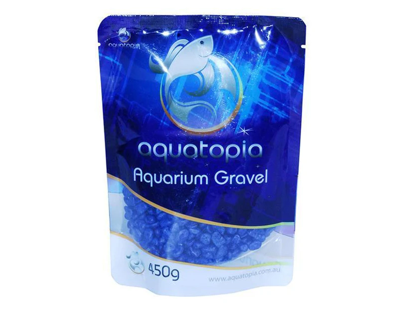 Aquarium Coloured Gravel for Fish Tanks - 450g - Blue (Aquatopia)