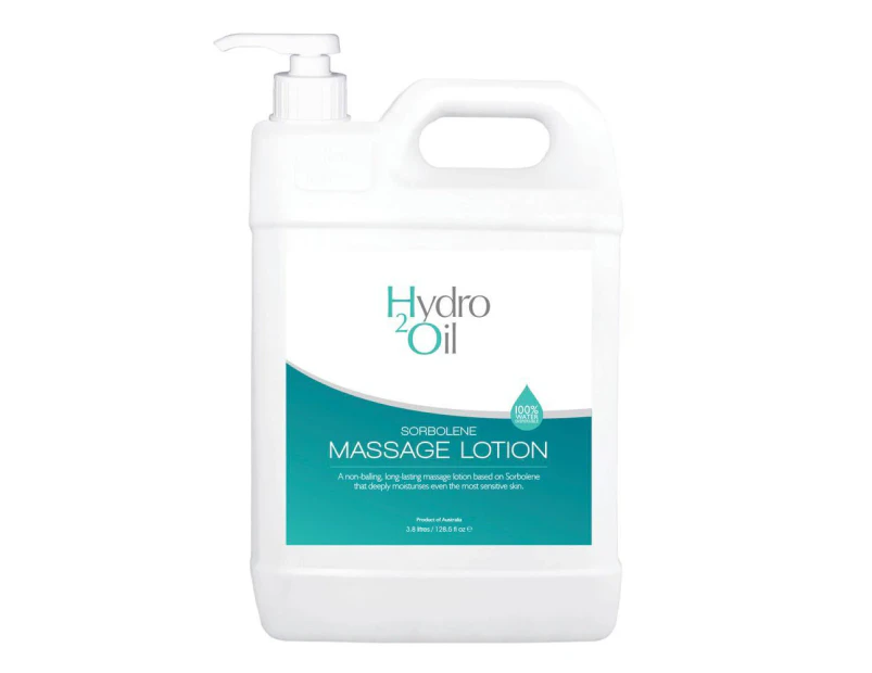 Caronlab H2o Sorbolene Massage Lotion 3.8 Litre Sensitive Skin Fragrance Free