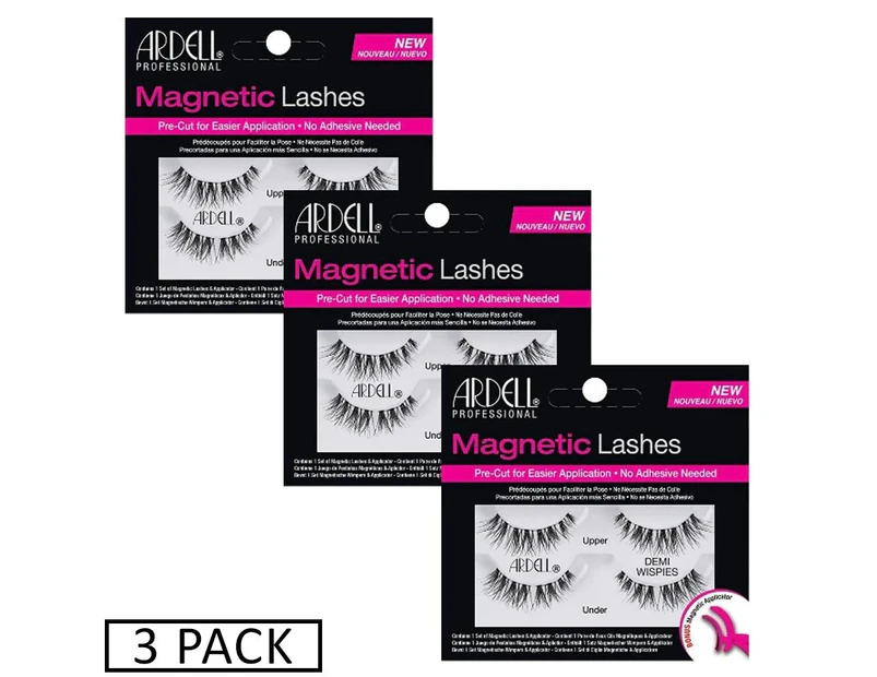 Ardell Magnetic Pre Cut Lash Demi Wispies No Adhesive Needed 3 Pack