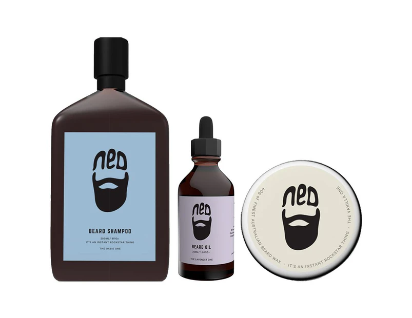 Ned Beard Shampoo, Lavender One Oil & The Vanilla One Wax Pack