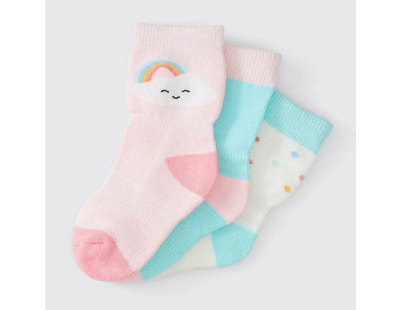 Target Baby Girl 3 Pack Rainbow Socks - Multi - Multi