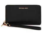 Michael Kors Jet Set Large Flat Phone Case Wristlet Wallet - Black