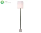 Lexi Lighting Wigwam Floor Lamp - Antique Brass/White