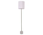 Lexi Lighting Wigwam Floor Lamp - Antique Brass/White