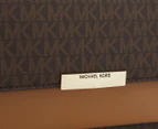 Michael Kors Jade Large Gusset Shoulder Bag - Brown/Acorn