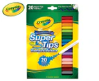 20pc Crayola Super Tips Washable Coloured Non Toxic Markers Art Crafts Kids 3y+