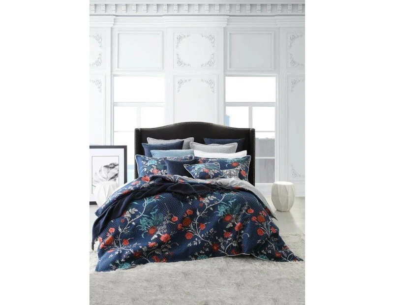 Quilted Spanish Floral Super King Quilt Cover Set by Florence Broadhurst