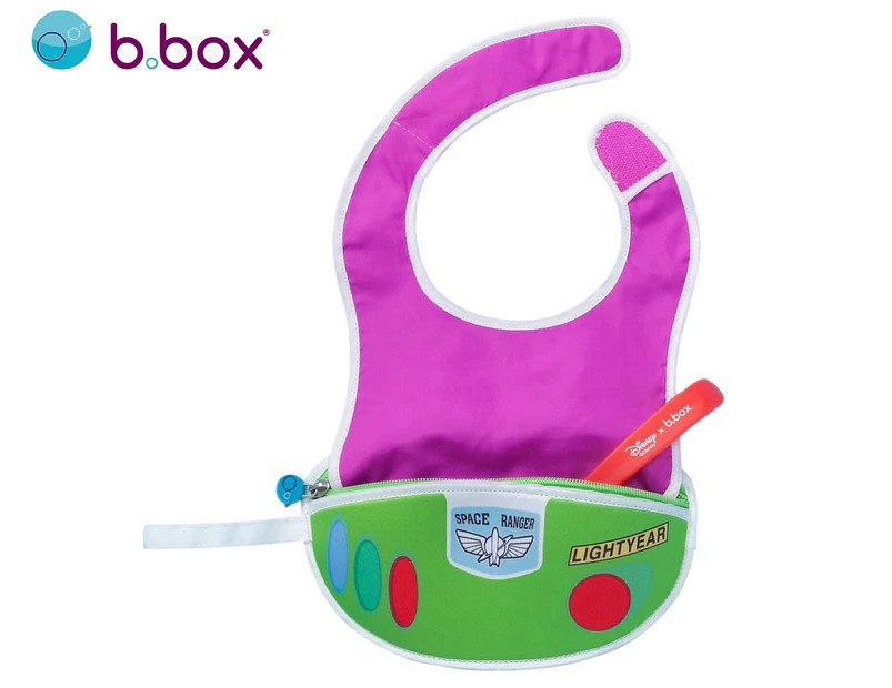 b.box Travel Bib & Flexible Spoon Set - Toys Story - Buzz Lightyear