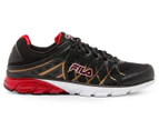 FILA Men's Pedigree Energized Running Shoes - Black/Red/Metallic Gold