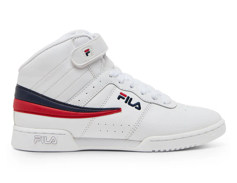 FILA Women's F-13 High-Top Sneakers - White/Navy/Red