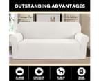 Stretch Sofa Covers Couch Covers Sofa Slip Cover Furniture Slipcovers Protector Stay In Place, Thick Soft Fabric, 1/2/3/4 Seater, Ivory 5
