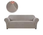 Stretch Sofa Covers Couch Covers Sofa Slip Cover Furniture Slipcovers Protector Stay In Place, Thick Soft Fabric, 1/2/3/4 Seater, Taupe 1