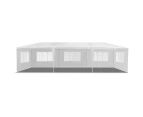 Outdoor Gazebo Folding Marquee Tent 3x9m   White