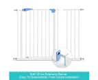 Baby Pet Safety Gate with 80 to 120cm   White
