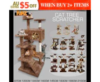 PaWz 2M Cat Scratching Post Tree Gym House Condo Furniture Scratcher - Grey