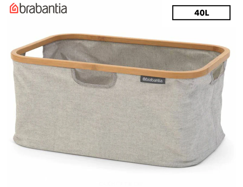 Brabantia 40L Foldable Laundry Basket - Grey/Natural