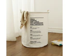 40*50cm Round Waterproof Laundry Hamper Storage Basket Organizer