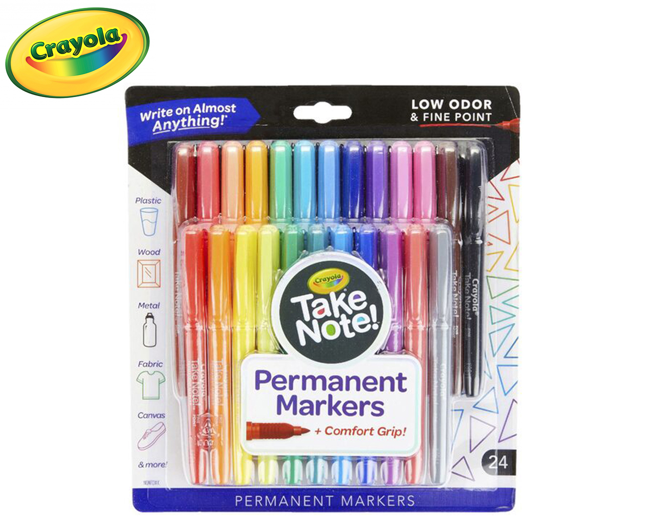 Take Note! Permanent Markers, 12 Count, Crayola.com