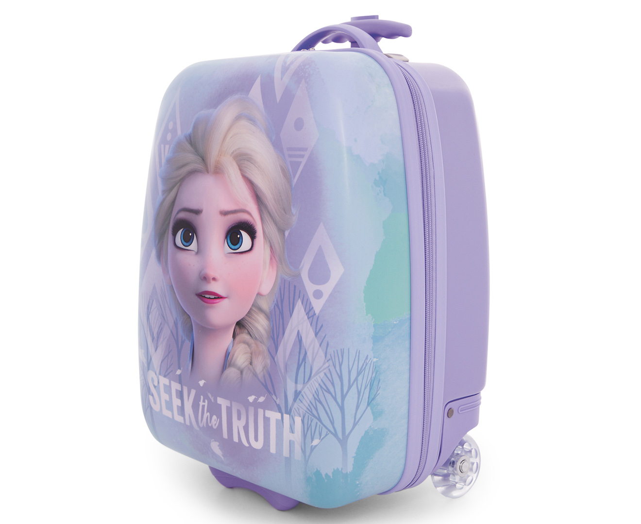 18 Inch Disney Frozen II Elsa Hard Side wheeled Luggage for Kids Sky Blue 