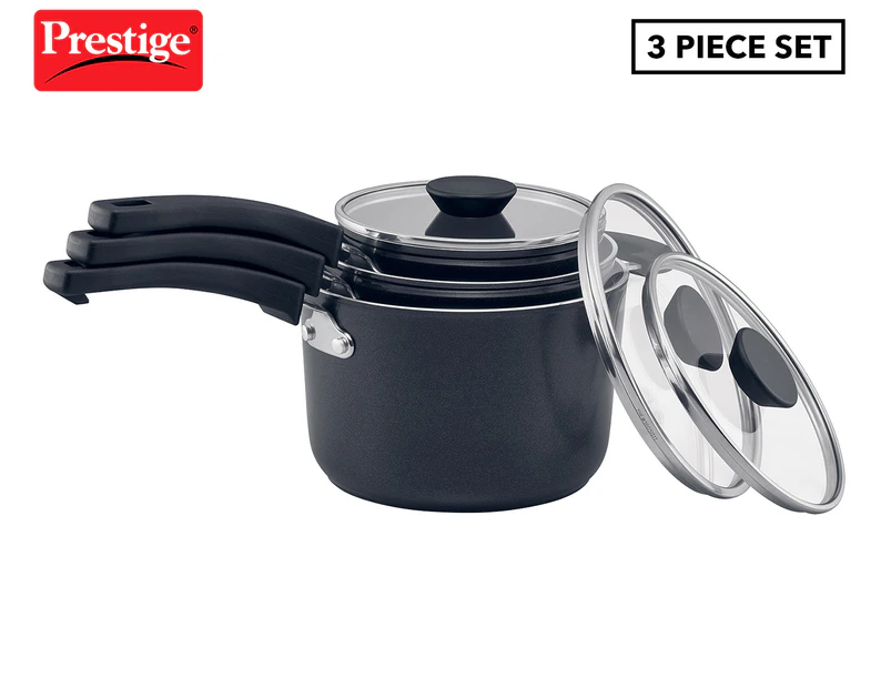 Prestige 3-Piece Cool Britannia Non-Stick Smart Stack Saucepan Cookware Set