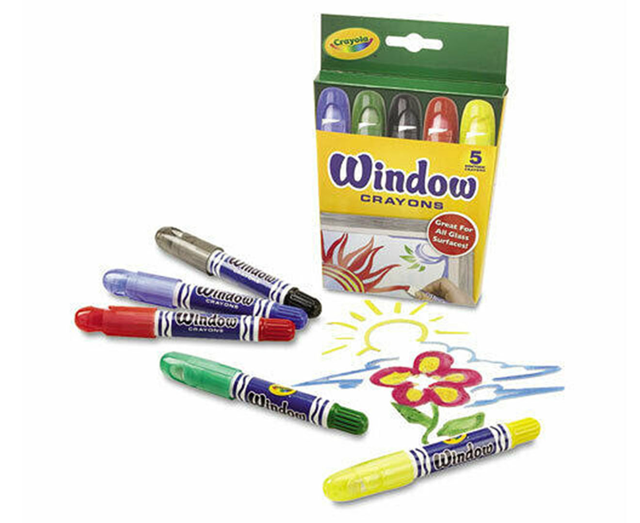 Crayola Window Crayons 5-Pack | Catch.co.nz