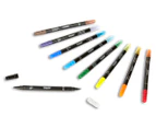 Crayola Signature Brush & Detail Dual-Tip Markers 16-Pack Tin