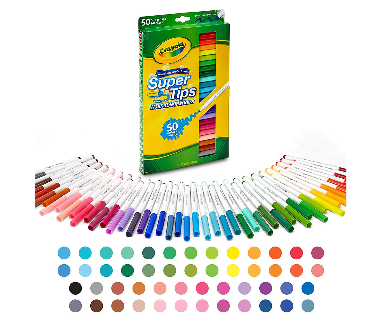 50 Crayola SuperTips Washable Markers