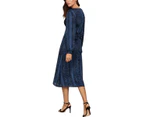 Bcbgmaxazria Women's Dresses Midi Dress - Color: Pacific Blue