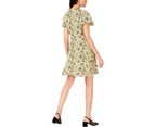 Maison Jules Women's Dresses - Wrap Dress - Yellow Beacon Floral