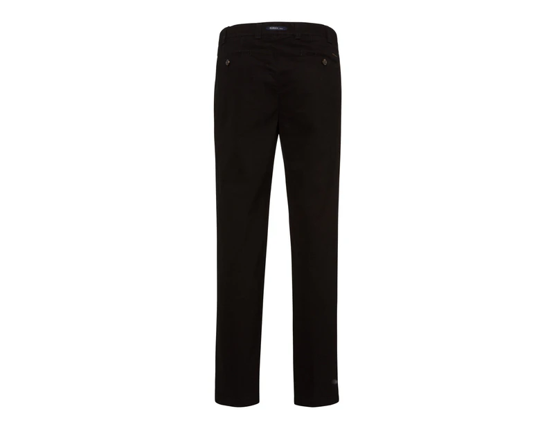 Brax Luis Pleat Front Cotton Trousers - Black