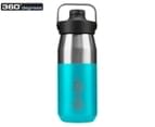 360 Degrees 550mL Vacuum Insulated Wide Mouth Drink Bottle w/ Sip Cap - Teal 1
