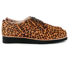 Walnut Melbourne Women's Mila Leather Lace Up Brogue Shoes - Tan Leopard