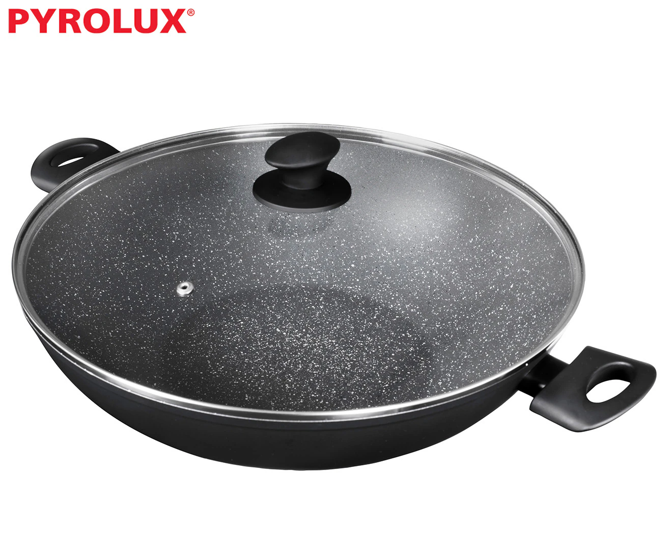 Pyrolux 36cm Pyrostone Wok w/ Lid