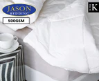 Jason Australian 500GSM Wool Super King Bed Quilt - White