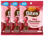 3 x Allen's Bites Mini Chocolate Raspberries 140g