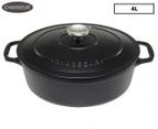 Chasseur 27cm/4L Oval Cast Iron French Oven - Matte Black