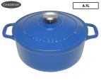 Chasseur 28cm/6.1L Round Cast Iron French Oven - Sky Blue