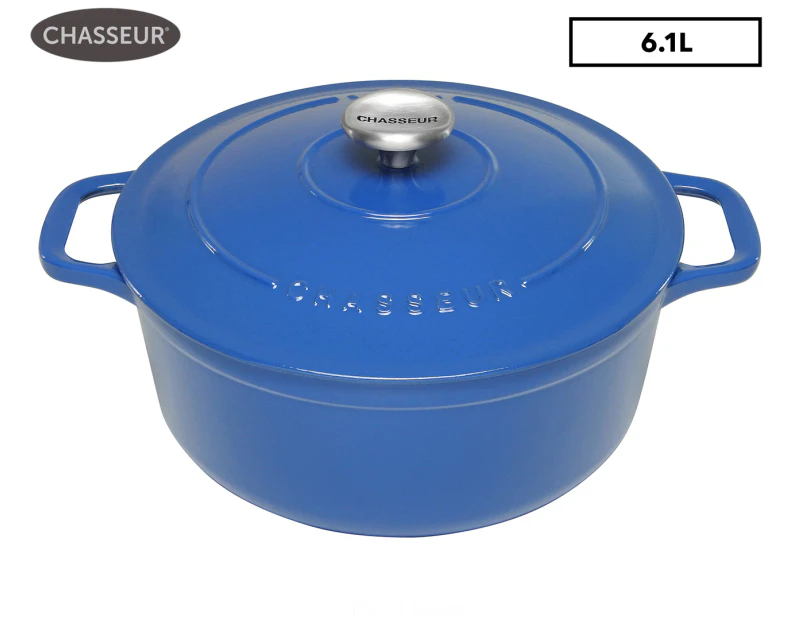 Chasseur 28cm/6.1L Round Cast Iron French Oven - Sky Blue