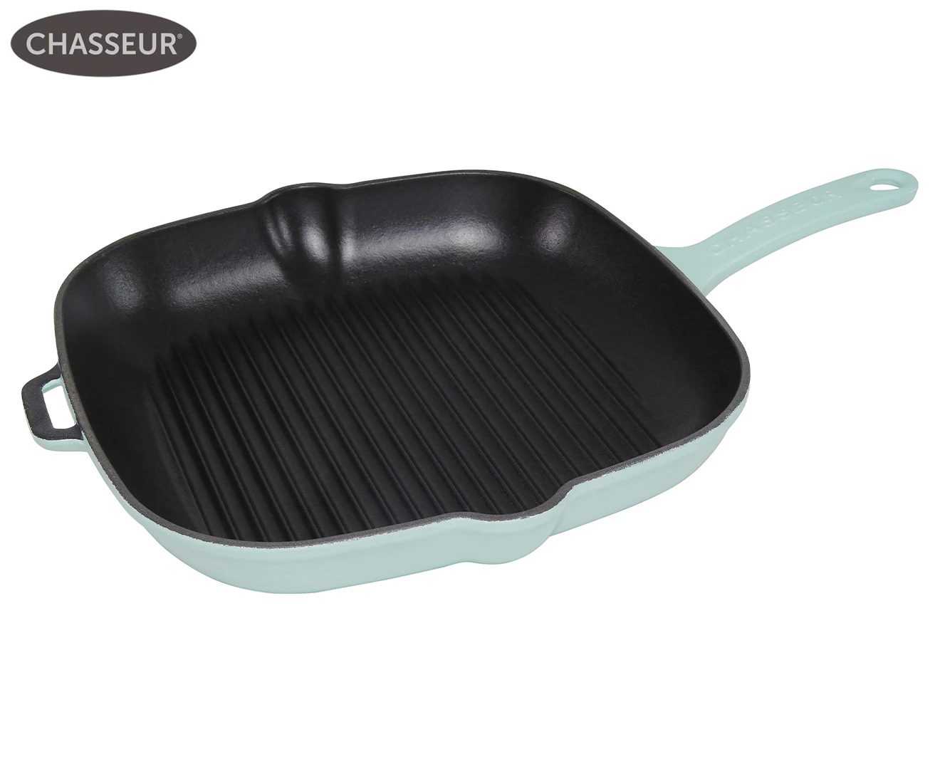 Chasseur 25cm Square Cast Iron Grill - Duck Egg Blue