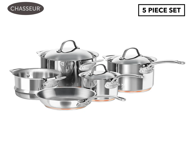 Chasseur 5-Piece Le Cuivre Stainless Steel Copper Cookware Set