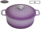 Chasseur 26cm/5L Round Cast Iron French Oven - Wisteria