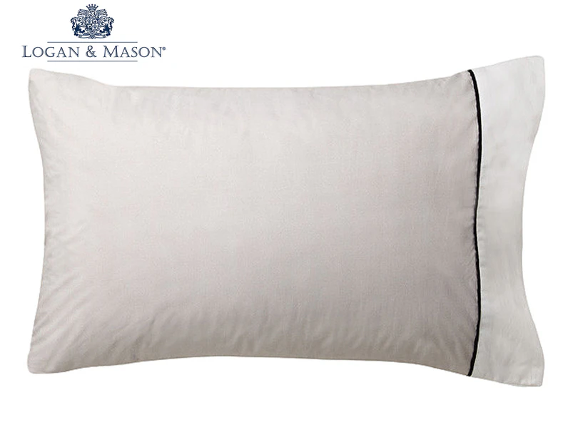 Logan & Mason Essex Standard Pillowcase - Stone