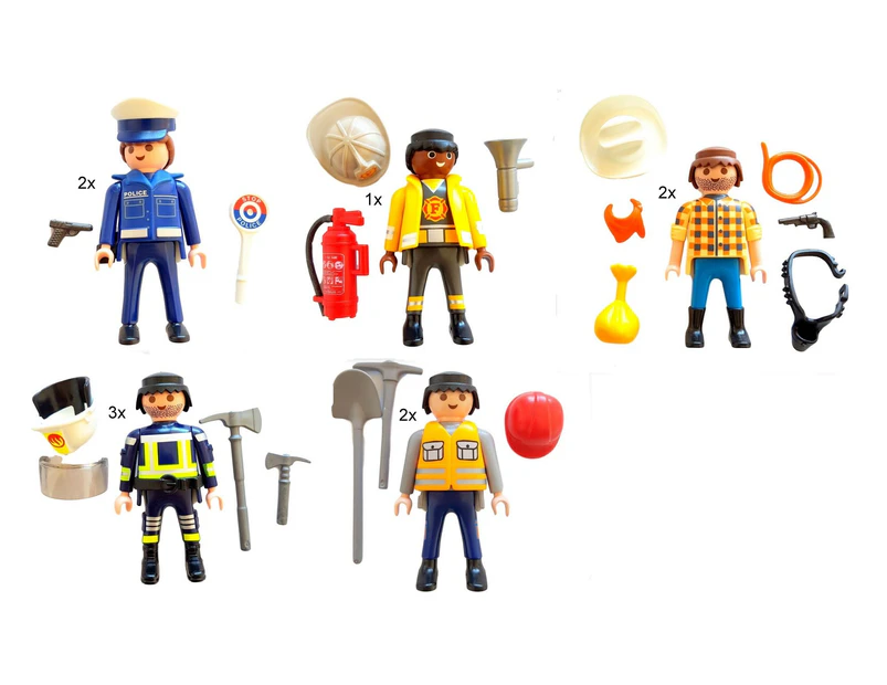 Playmobil 10 x City Action Police Workers Mini Figures