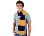 Result Mens Heavy Knit Thermal Winter Scarf (Navy/Gold) - BC876