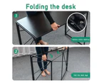 Computer Desk Modern Simple Study Desk Industrial Style Folding Laptop Table for Home Office - Wild Oak