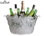 BarCraft Acrylic 28cm Oval Drink Bottle Pail Cooler Bucket Large Container Clear