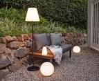 Lexi Lighting Solar + DC LED Outdoor Floor Lamp - Black/White 2
