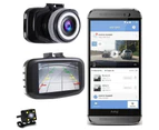 Dual Wi-Fi Dashboard Camera, Dashcam with Front Camera & Rear Reversing Cameras, Refurbished - Refurbished Grade A