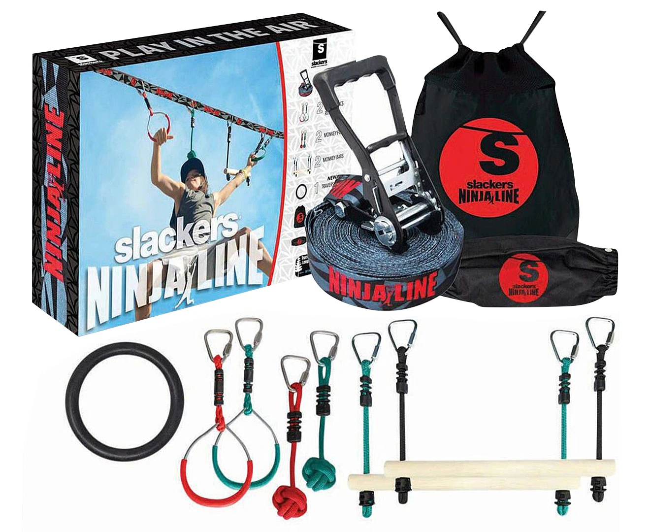 Slackers 36ft NinjaLine Intro Slackline Obstacle Kit